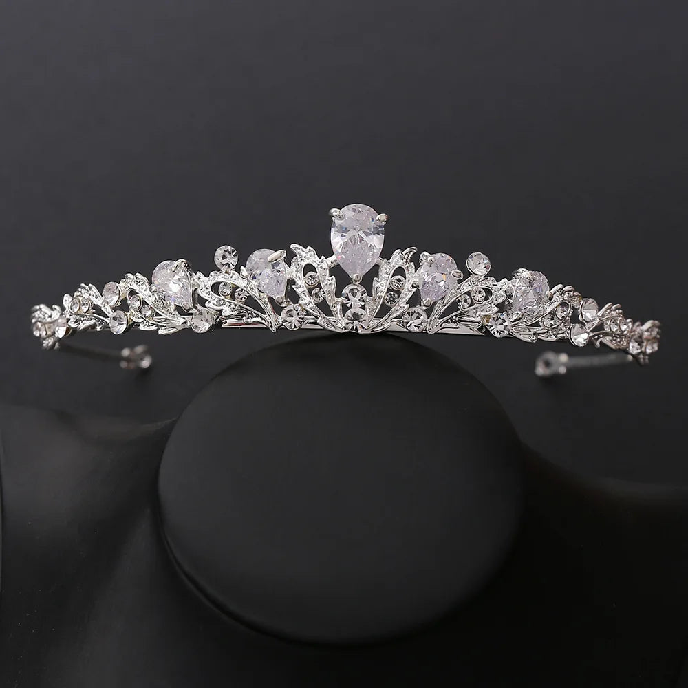 Luxury Crystal Hair Tiaras For Bride Women Prom Hairstyle Rhinestone Zircon Diadem Headband Wedding Bridal Hair Accessories