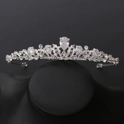 Luxury Crystal Hair Tiaras For Bride Women Prom Hairstyle Rhinestone Zircon Diadem Headband Wedding Bridal Hair Accessories