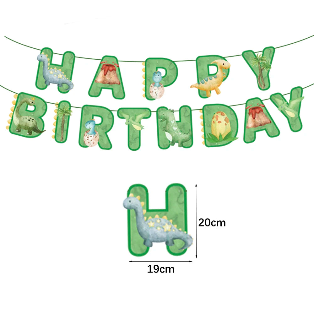 Cartoon Dinosaur Birthday Disposable Tableware Paper Plates Cups Napkin Tablecloth Dinosaur Roar Theme Birthday Party Decorat