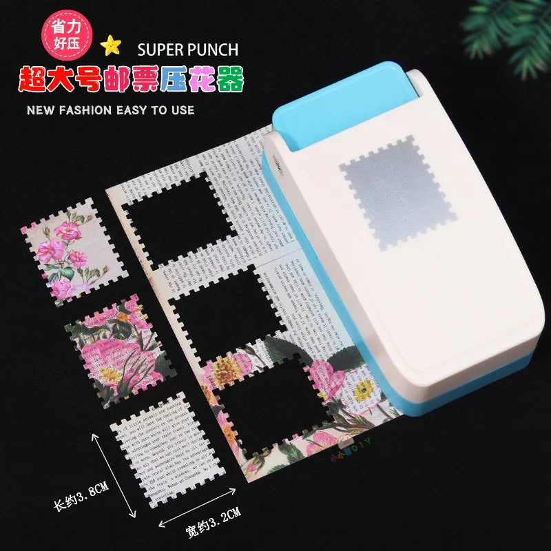 Extra Large 3.8*3.8cm Square Stamps and 3.8*3.2cm Rectangular Stamps DIY Handmade Punch Tool Effortless Stamp Embossing Machi