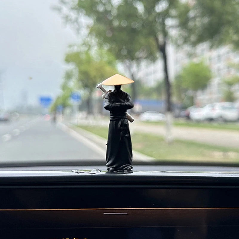 Resin Mini Figurines Decorative 50mm Ancient Sino-Japanese Samurai Warriors Office Cubicle Home Desktop Car Interior Model Gi