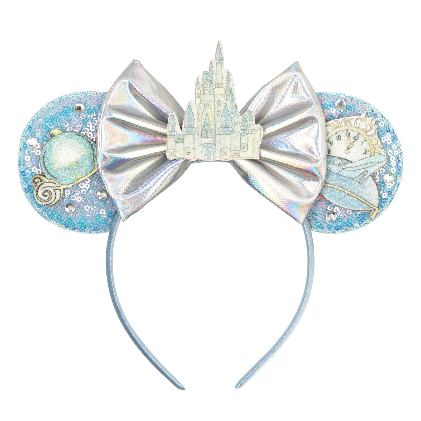 New Christmas Halloween Mouse Ears Headband Cartoon Sequin Bows Headband Birthday Party Princess Cosplay Costume For Women Ad