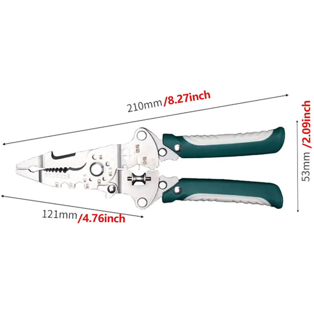 Foldable 18-in-1 Wire Stripping Pliers Crimping Tool - Multifunctional Electrician Pliers, Professional-Grade Electrician Too