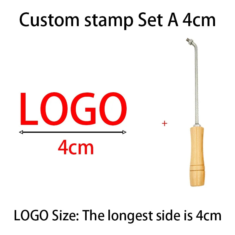 M8 Logo Customized Iron Branding Stamp Personalized Customization Wooden Soldering Iron Seal Customized Leather Stamping Seal