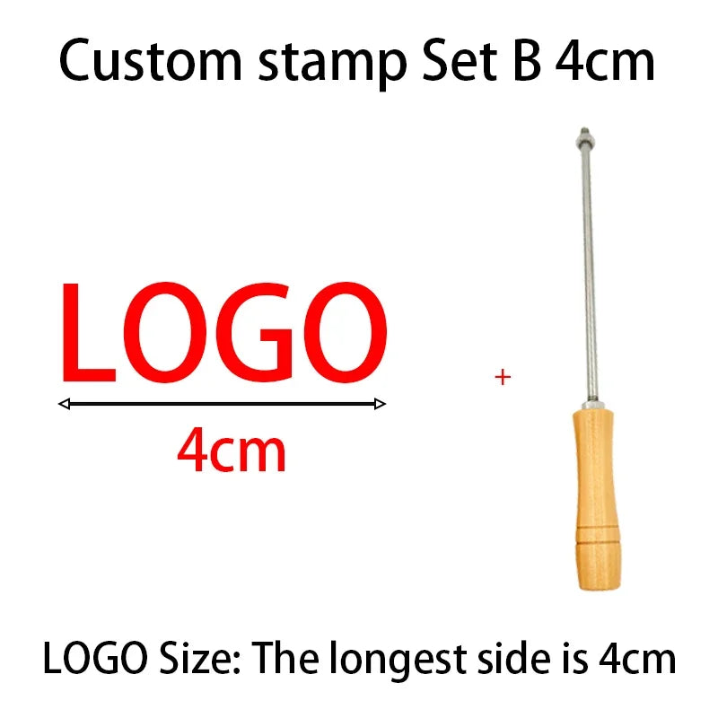M8 Logo Customized Iron Branding Stamp Personalized Customization Wooden Soldering Iron Seal Customized Leather Stamping Seal