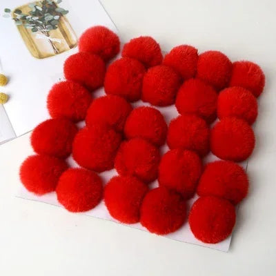 Pompom 5cm 6cm 8cm Fluffy Fur Ball Soft Pompon DIY Pompons For Keychain Sewing On Scarf Hats Shoes Apparel Craft Supplies