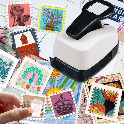 Postage Stamp Scalloped Square Paper cutter tool for crafts Hole Punchers 25mm 38mm 50mm for crafting for scrapbook cardmakin