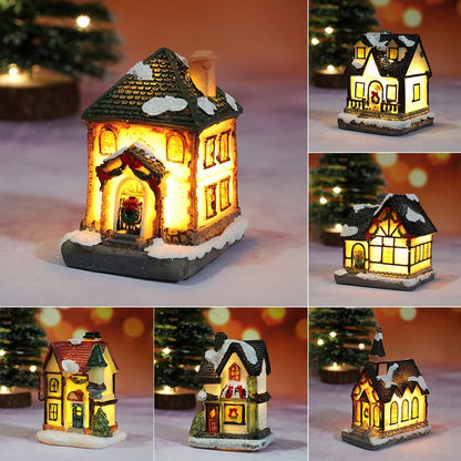 Christmas House Light Decorations For Home Ornaments Kids Xmas Gift New Year 2025 Navidad Decor Bedroom Night Light With Batt