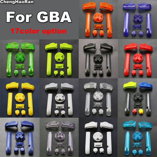 1 Set 17color High Quality AB Colorful L R Buttons Keypads For Gameboy Advance Buttons Frame For GBA D Pads Power ON OFF Butt