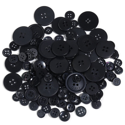 50g/pack Round Resin Buttons Colorful Mix Size Bulk Buttons For DIY Handmade Clothing Sewing Household Accessories