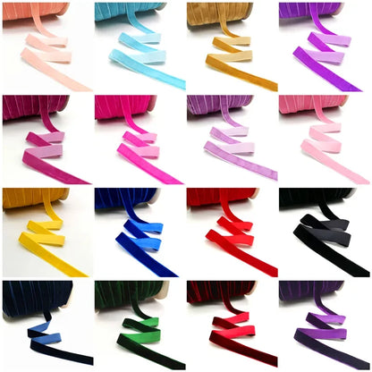 5 Yards 6-25mm Velvet Ribbon Wedding Party Decoration Handmade Ribbon Gift Wrapping Hair Bowknot DIY Christmas Ribbon