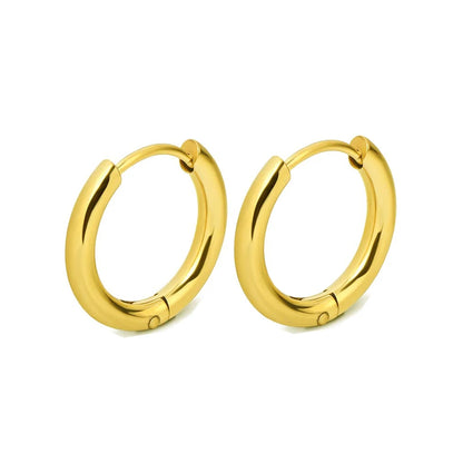 1 Pair Stainless Steel Hoop Earrings Women Men Gold Color Small Earrings Girl Jewelry Pendientes Mujer Aretes Cartilage Pierc