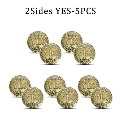 YES NO Decision Coins Magic Coin Collections Good Luck Vintage Antique Bronze Wish Lucky Coin US Coins Commemorative Gold Coi