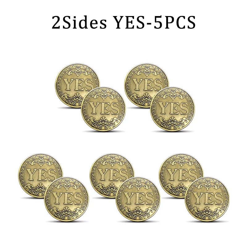 YES NO Decision Coins Magic Coin Collections Good Luck Vintage Antique Bronze Wish Lucky Coin US Coins Commemorative Gold Coi