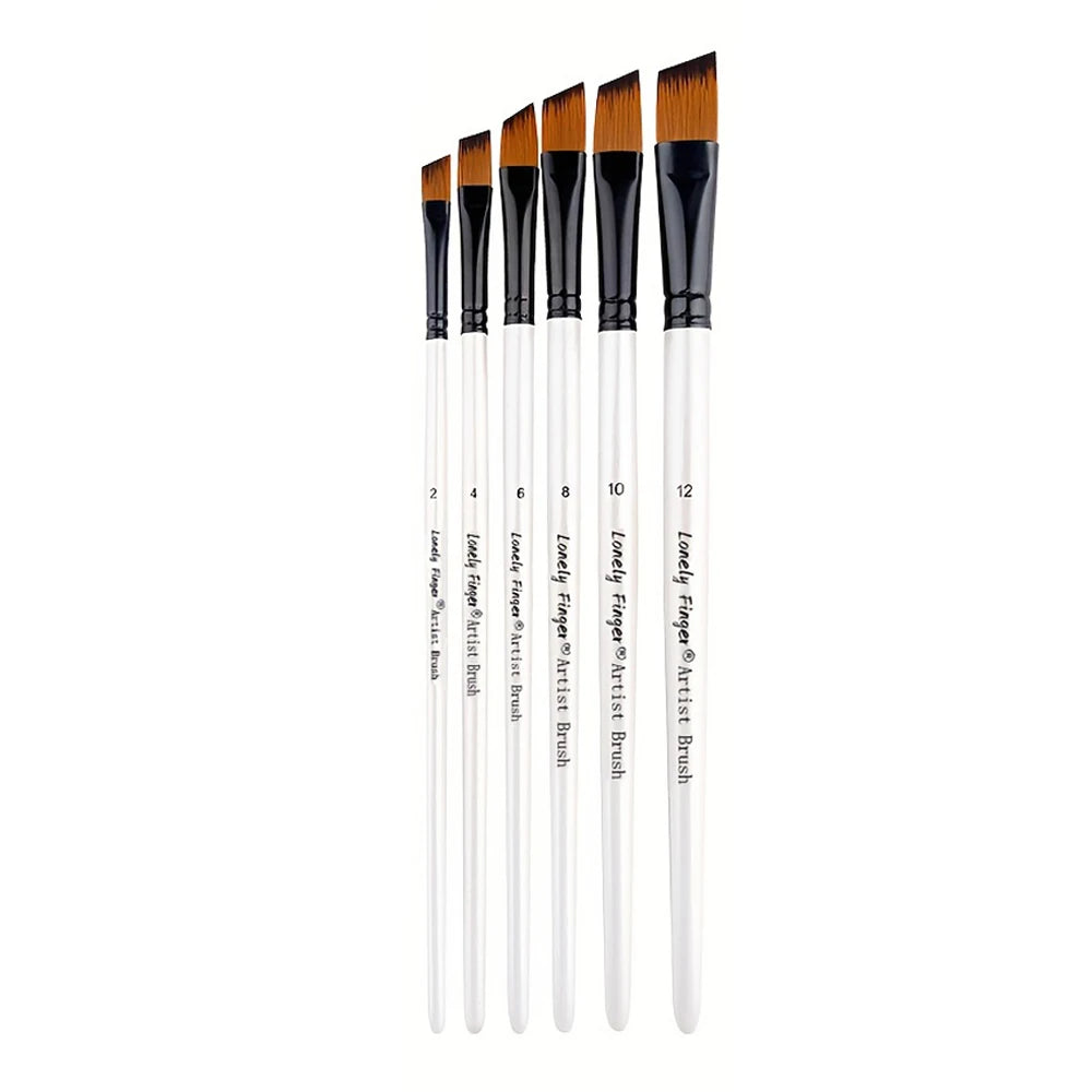 6pcs Artist Paint Brushes Set Artist Paintbrushes For Acrylic Oil Watercolor Acrylic Painting For Body Face Rock Canvas - 6pc