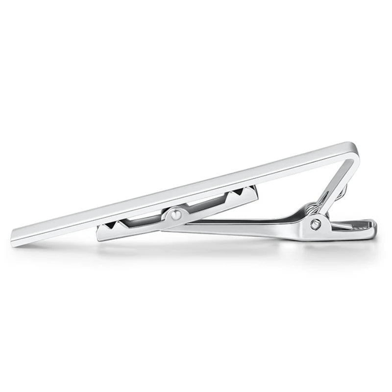 Tie Clip Necktie Accessories Fashion Style Ties for Men Metal Tone Simple Bar Clasp Practical Clasp Tie Pin for Mens Collar C