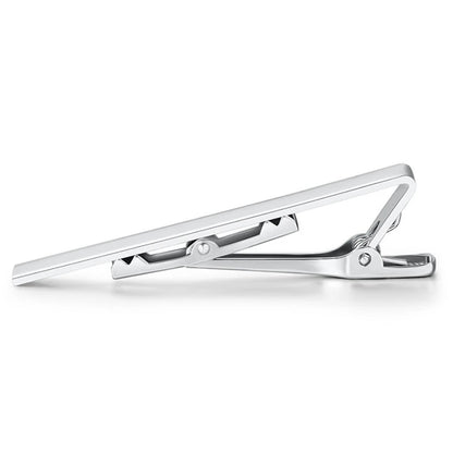 Tie Clip Necktie Accessories Fashion Style Ties for Men Metal Tone Simple Bar Clasp Practical Clasp Tie Pin for Mens Collar C