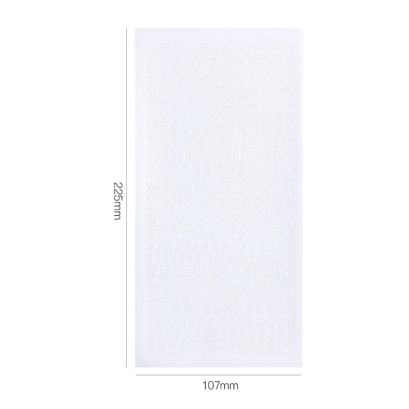 1 Sheets Journaling Stationery Stickers PVC Letter Number Greeting Card Decoration Scrapbooking School Supplies - 3
