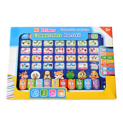 Spanish Alphabet Child Tablet Point Read Touch Enable Laptop Compluter Educational Toys Play Mobel Details for Children's Gif