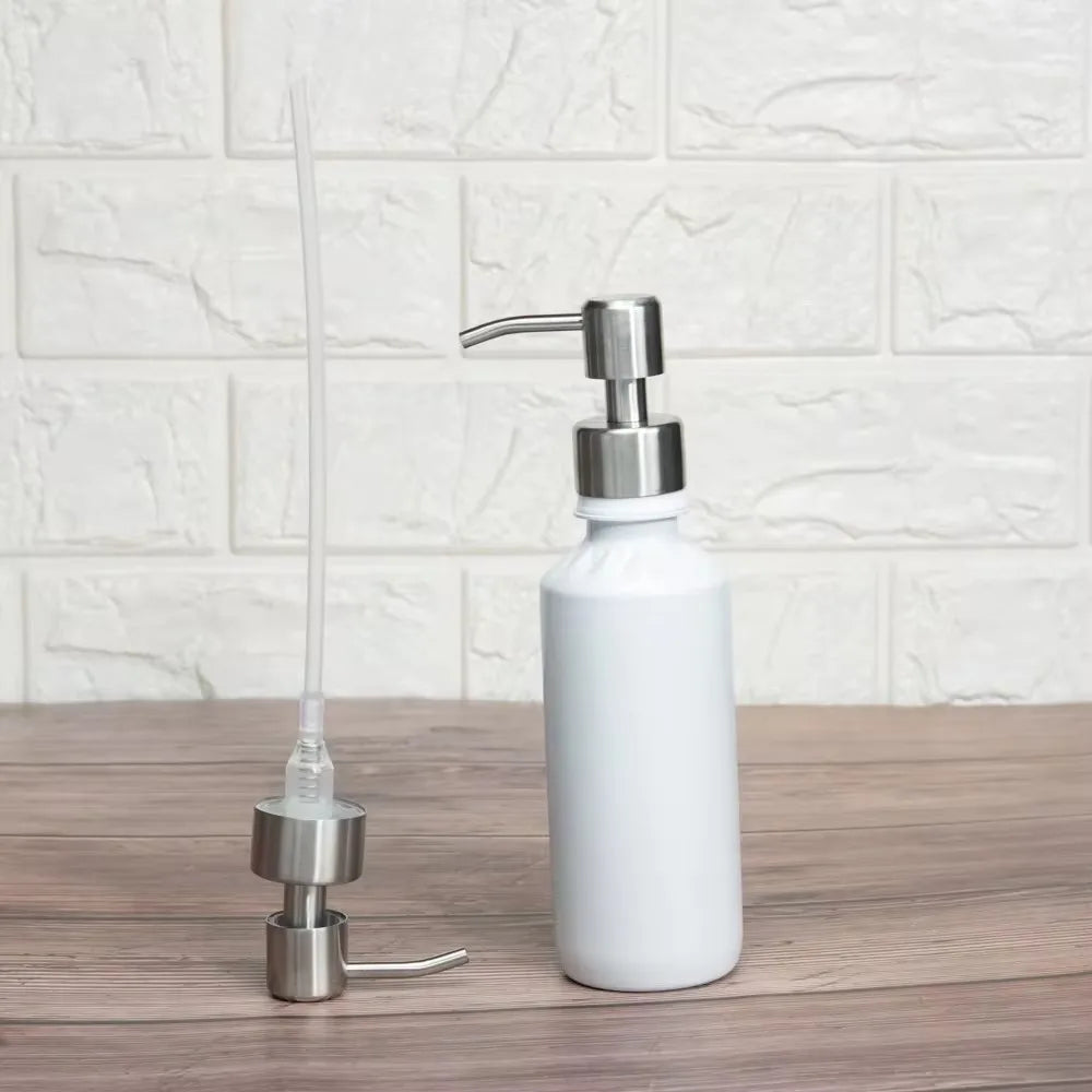 304 Stainless Steel Hand Liquid Soap Pump Dispenser Head Nozzle for Bathroom Kitchen Foam Soap Shampoo Dispenser Accessories 