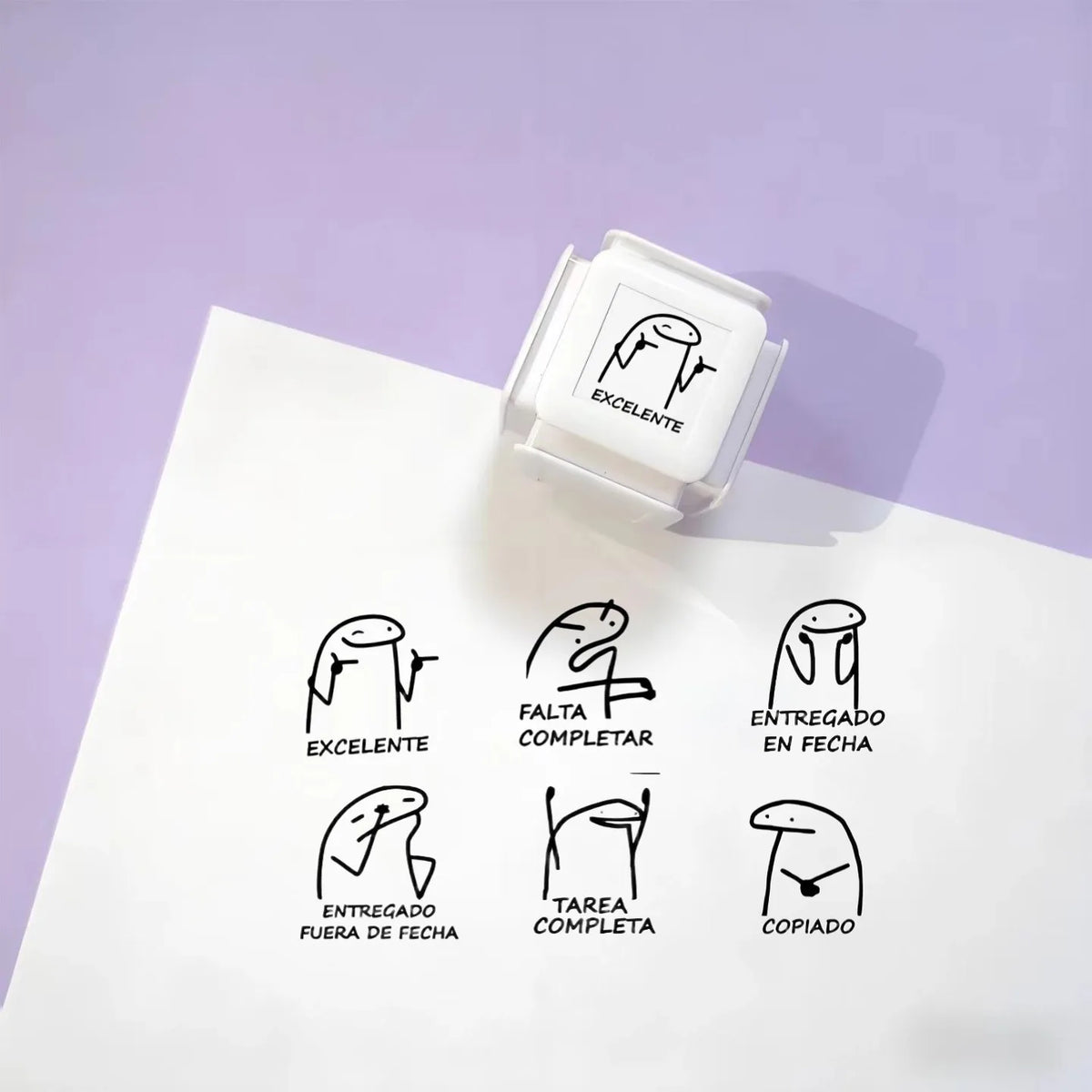 6 Patterns per Educational Teacher Stamps for School Personalized Custom Stamps for Professors and Educators in Spanish Engli