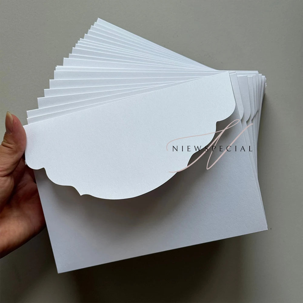 10pcs/20pcs/25pcs Blank Pocketfold Card Invitation DIY wedding paper envelope，DIY invitation,custom invitation,light pink