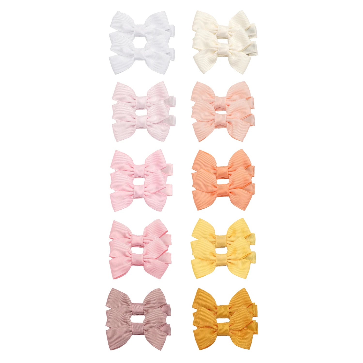 10/20/25/50pcs Baby Girls Hair Bows in Pairs 2'' Ribbon Bows Alligator Hair Clips Barrettes for Infants Toddlers Girls Kids