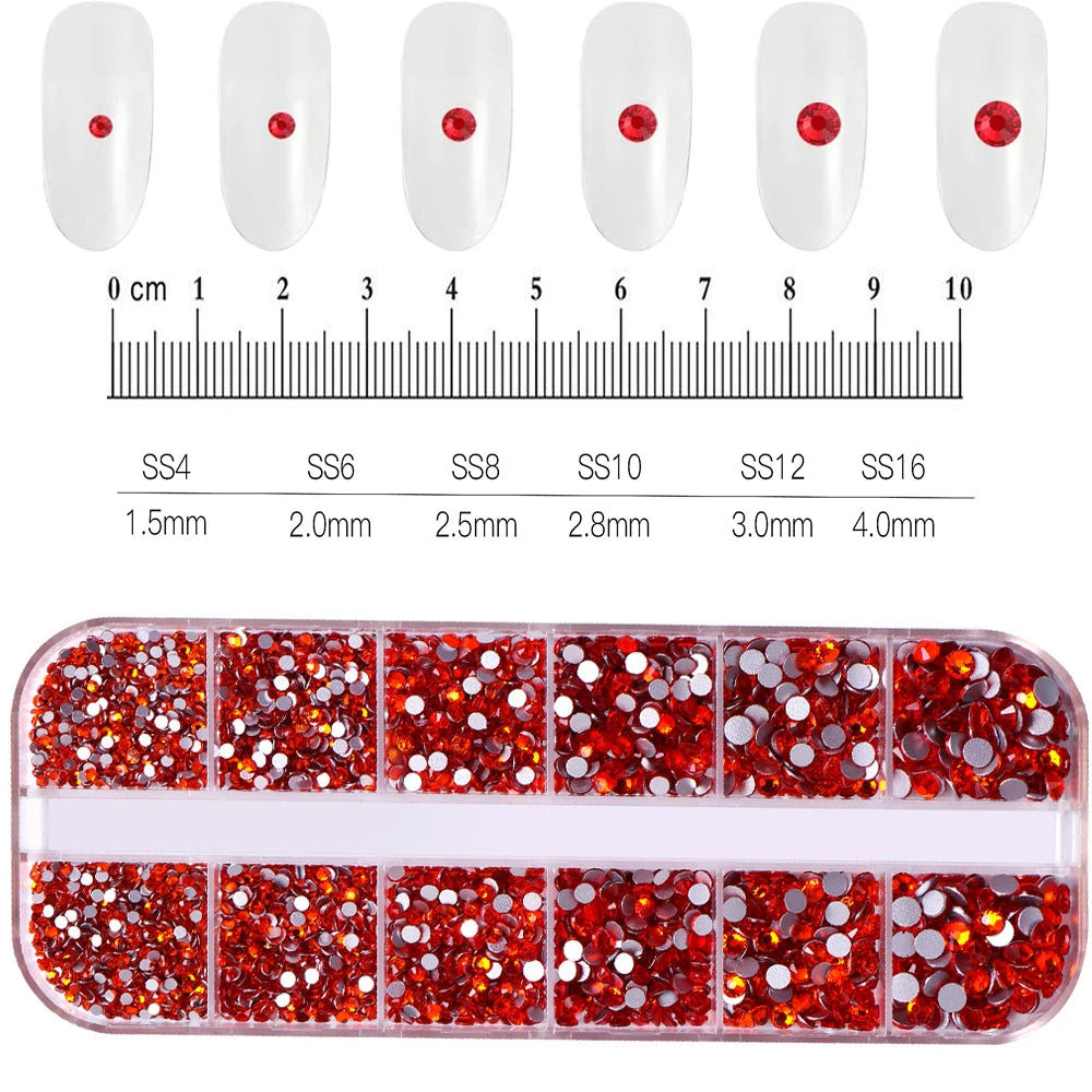100/50cm Long Luxury Crystal Chain Nail Charms 1.5/2mm Shinying Clear/AB Diamond Nail Art Metal Steel French Manicure Crystal
