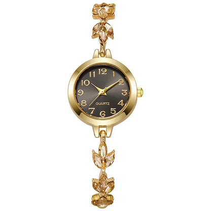 Elegant Women Watches Luxury Rhinestone Bracelet Bracelet Quartz Watch Reloj Mujer Girls Clock Gift（Without Box）