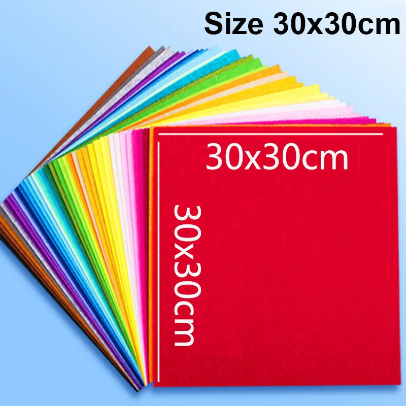 40/20/10Pcs New Felt Fabric Sheet Assorted Color Patchwork Sewing DIY Craft Squares Nonwoven 1mm Thick Handmade Fabric Weavin