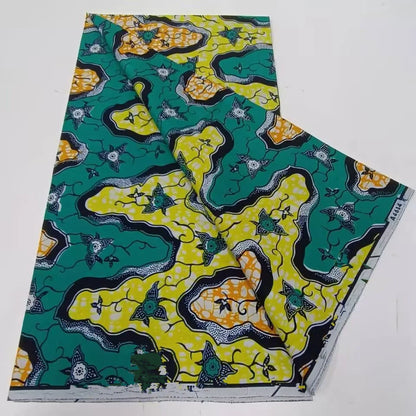 African Ankara prints batik patchwork fabric real wax African sewing material 100% cotton tissu for dress crafts - as picture