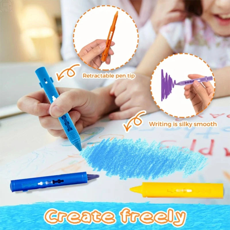Washable Bath Crayons Kit – Vibrant Bathtub Markers for Kids, Easy to Clean, Enjoyable Shower Art and Craft Supplies