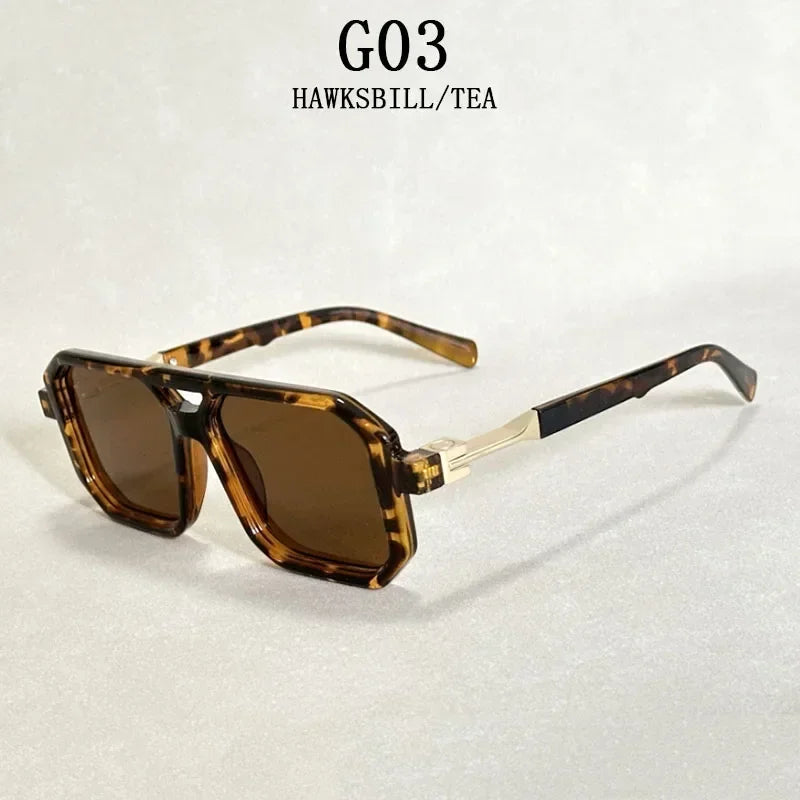 2025 Vintage Fashion Sun Protection Sunglasses for Men Square Shades Retro Flair Sunglasses Womens Trendy Shades Gafas De Sol