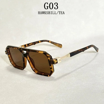 2025 Vintage Fashion Sun Protection Sunglasses for Men Square Shades Retro Flair Sunglasses Womens Trendy Shades Gafas De Sol