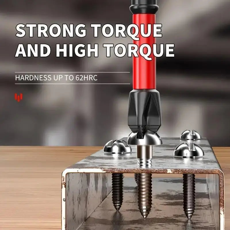 Magnetic Non-Slip Drill Bit Set 3/6/12 Pieces, S2 Steel, Crosshead and Impact Drill Bits, Suitable for Electric and Hand Driv