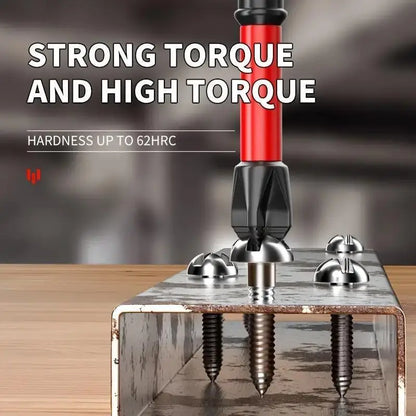 Magnetic Non-Slip Drill Bit Set 3/6/12 Pieces, S2 Steel, Crosshead and Impact Drill Bits, Suitable for Electric and Hand Driv