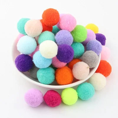 Soft Pompom Fluffy Pompones Plush Craft Pom Poms Ball Furball mini 8mm to 30mm Pompon Christmas Decoration Kids Toys crafts