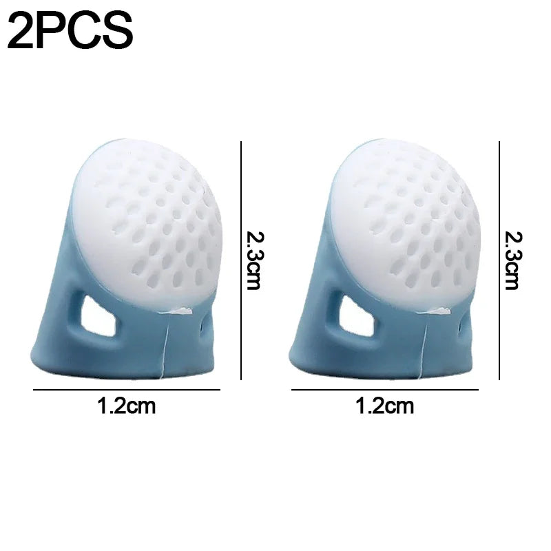 Sewing Thimbles Anti-Slip Finger Covers Multifunctional Silicone Thimbles Finger Tips Protectors Household DIY Sewing Supplie