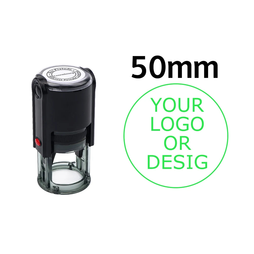 Custom Self-Inking Stamp 25/30/40/50mm Round Logo Design P Personalized Press-type Inking Stamp for Wedding Invitation Envelo