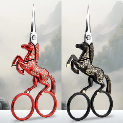 Vintage element horse-shaped scissors for cross-stitch, flower tea art, tailoring, thread trimming, and cutting