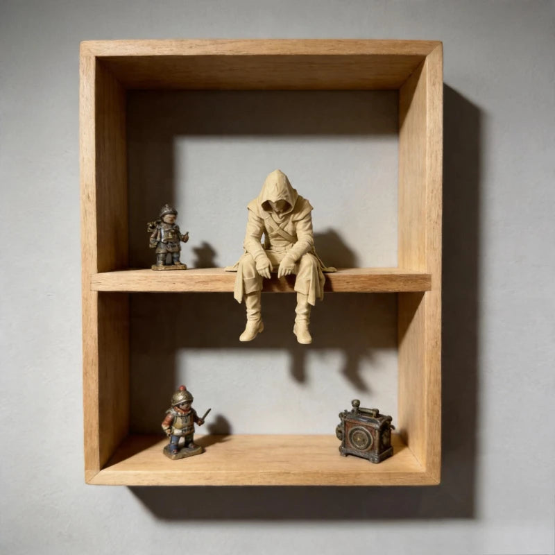 Cool Desktop Decor Figurine Creative Book Shelf Ornament for PC Case Game Room Home Display Best Gift Vintage Home Decor