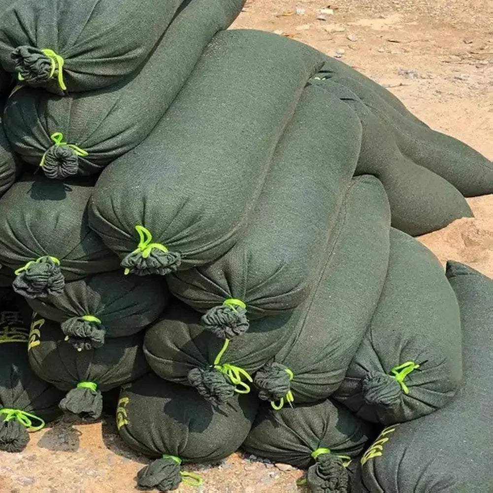 5PCS Empty Flood Control Sandbag Thick Canvas Heavy Duty Fire Brigade Flood Sacks Water-Proof Sandbags For Property Home