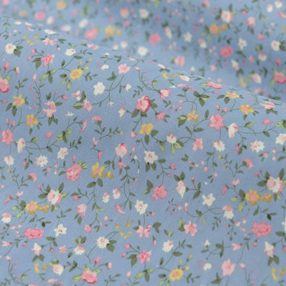 Floral Fabric Flower Cotton Printed Poplin Quilting Clothes Patchwork Muslin Sewing Accessories - J005