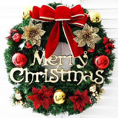 Christmas Decoration Handmade Simulation Christmas Wreath Door Hanging Window Props Exquisite High Quality Home Decor - d