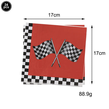 Racing Birthday Decorations Road Tablecloth Racetrack Tablecloth Runner Table flag for Kids Car Theme Birthday Party Supplies