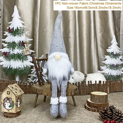 Santa Claus Doll Chirstmas Decorations Home 2025 Decor Table Elk Doll Christmas Ornaments Xmas Navidad Gifts Happy New Year 2