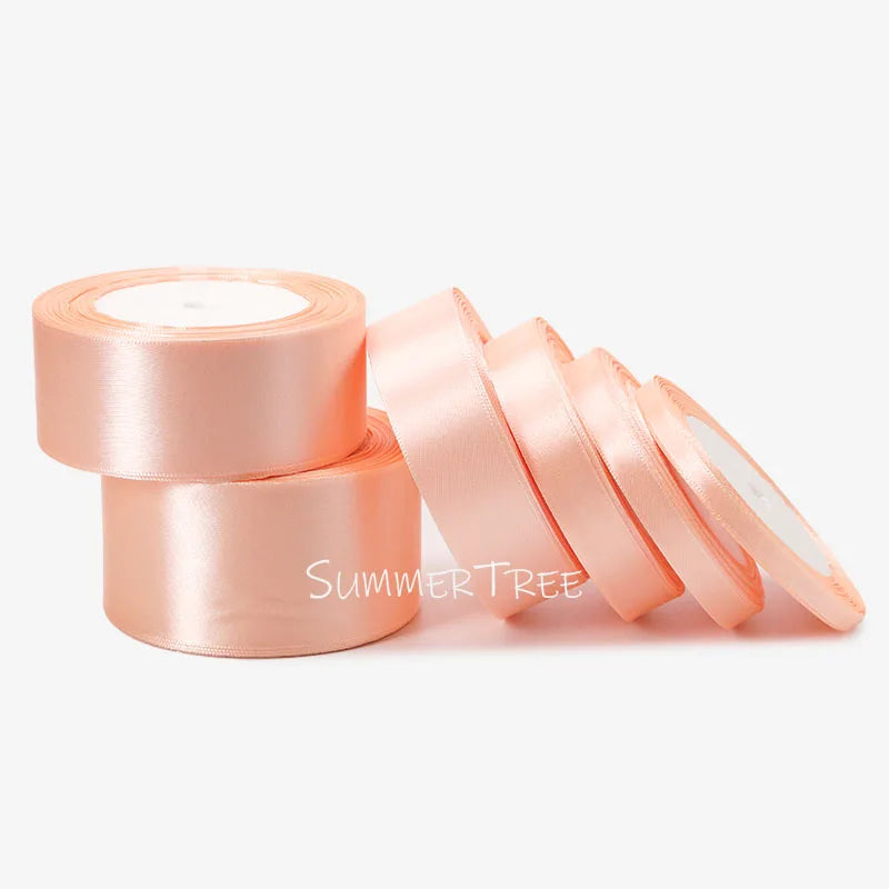 Satin Ribbon 25yards 6mm - 50mm Sash Gift Wrap Bow Handmade DIY Craft Halloween Christmas Wedding Birthday Party Decoration -