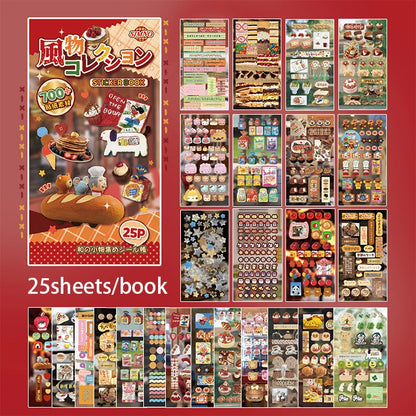 Mr. Paper 4-Style Hiroyori Journal Sticker Book - Japanese Minimalist Supplies, Daily Collage Decor, Creative Stationery Seri