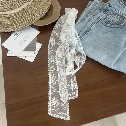 Sweet Lace Elastic Bow Tie Bohemian Waist Chain Belt for Women Fashion Sweater Chain Waist Seal Body Decor Accessories