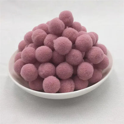 Kids DIY Pompoms Toy Craft Supplies Mini Fluffy Pompon 10/15/20/25mm Pom Poms Christmas Home Decoration Accessories 100pcs/50